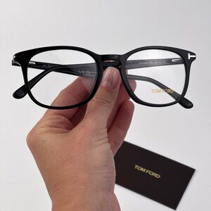 Tom Ford FT5505 Eyeglasses – Black Square Frame | Model 001